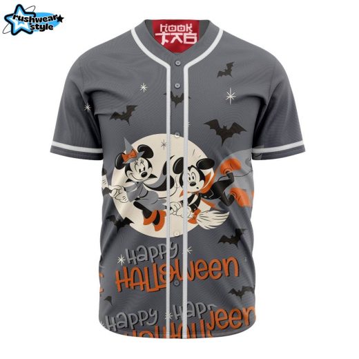 Mickey and Minnie Happy Halloween Baseball Jersey, Disney Halloween Baseball Jersey, Halloween Baseball Jersey