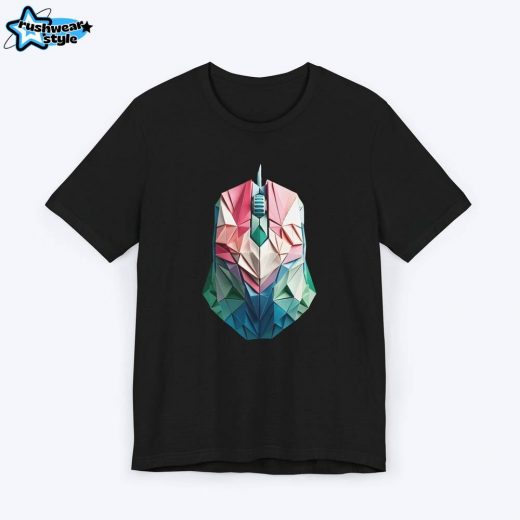 Origami Mouse Gamer T-shirt – Creative Mouse Design for Gamers