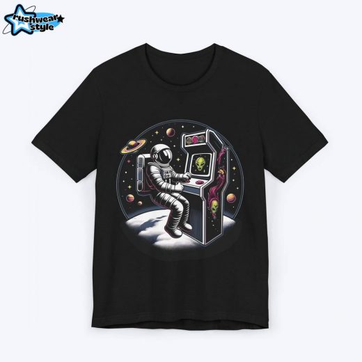 Retrograde Astronaut Space T-shirt – Retro Space & Gaming Crossover Tee