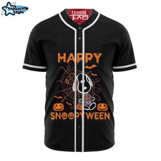 Snoopy Happy Snoopyween Halloween Baseball Jersey, Disney Halloween Baseball Jersey, Halloween Baseball Jersey