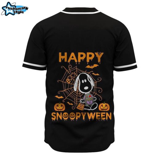 Snoopy Happy Snoopyween Halloween Baseball Jersey, Disney Halloween Baseball Jersey, Halloween Baseball Jersey