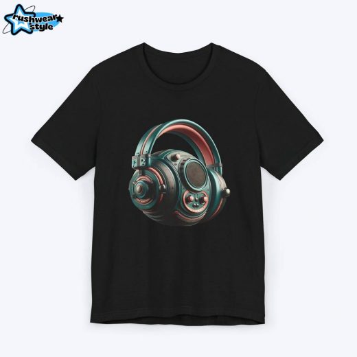 Steampunk Audiophile Gamer T-shirt – Unique Steampunk Music & Gaming Tee