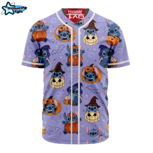 Stitch Halloween Baseball Jersey, Lilo & Stitch Baseball Jersey, Disney Halloween Baseball Jersey, Halloween Baseball Jersey