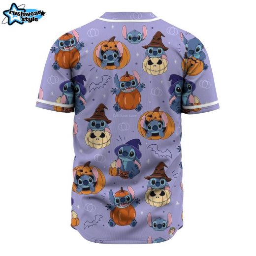 Stitch Halloween Baseball Jersey, Lilo & Stitch Baseball Jersey, Disney Halloween Baseball Jersey, Halloween Baseball Jersey