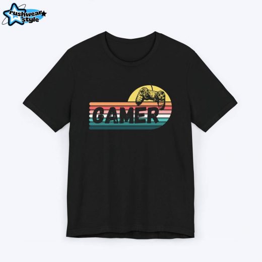 Sunset Gamer Retro T-shirt – Vintage Sunset Gaming Tee