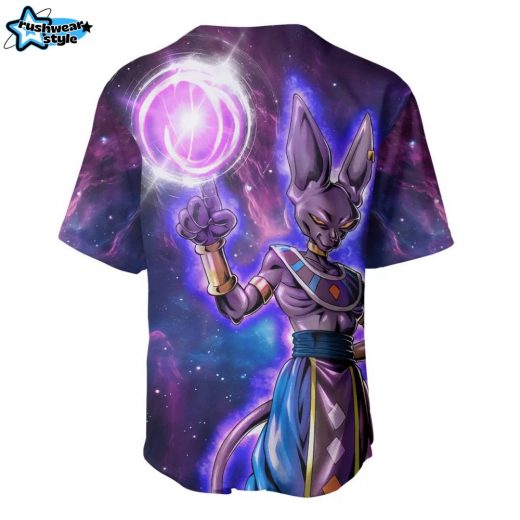 Beerus Baseball Jersey Dragon Ball Z Baseball Jersey Anime Baseball Jersey