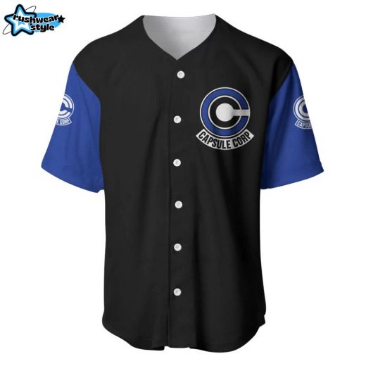 Capsule Baseball Jersey Dragon Ball Z Baseball Jersey Anime Baseball Jersey