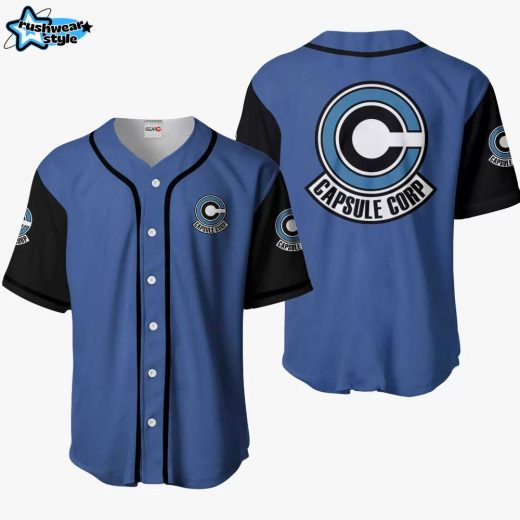 Capsule Corp Anime Dragon Ball Z  Otaku Cosplay Shirt Anime Baseball Jersey