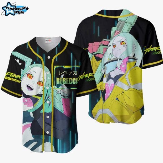 Cyberpunk Rebecca Anime Cyberpunk: Edgerunners Otaku Cosplay Shirt Anime Baseball Jersey