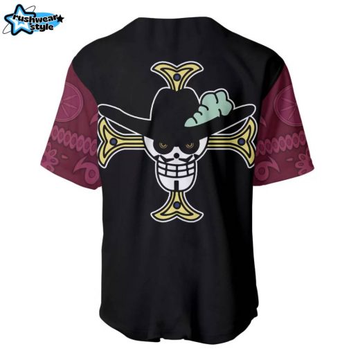 Dracule Mihawk Baseball Jersey One Piece Baseball Jersey Anime Baseball Jersey