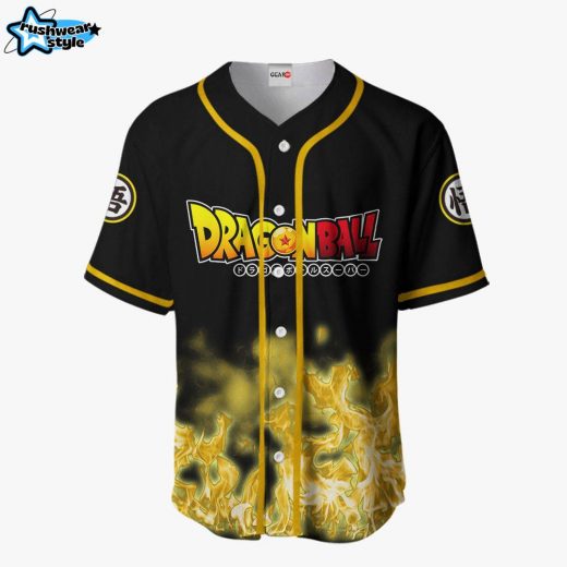 Goku Super Saiyan Anime Dragon Ball Z Otaku Cosplay Shirt Anime Baseball Jersey