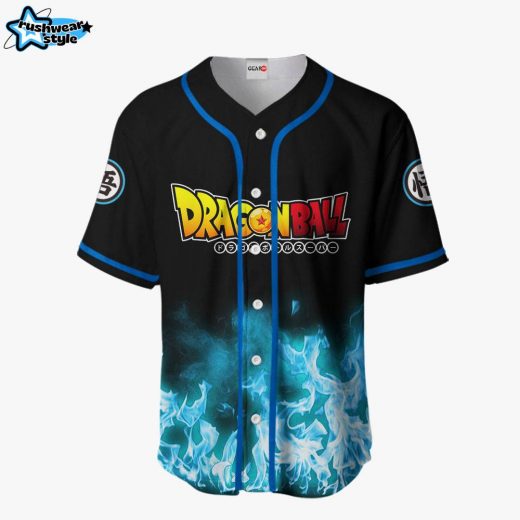 Goku Super Saiyan Blue Anime Dragon Ball Z Otaku Cosplay Shirt Anime Baseball Jersey