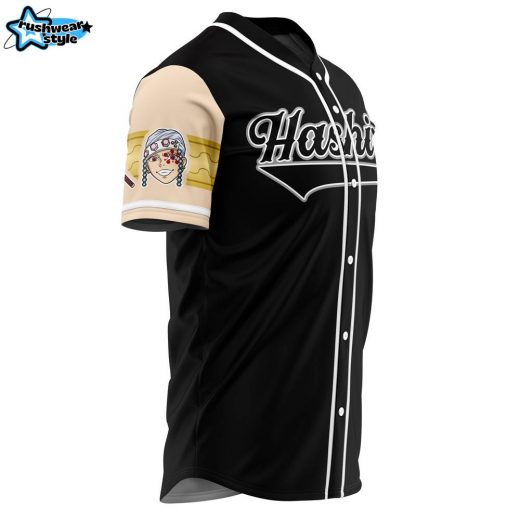 Hooktab 3D Printed Hashira Tengen Uzui Demon Slayer Men’s Short Sleeve Anime Baseball Jersey