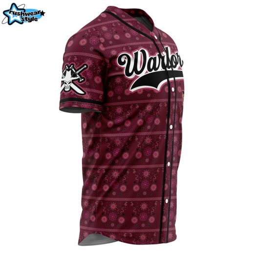 Hooktab 3D Printed Warlords Mihawk One Piece Men’s Short Sleeve Anime Baseball Jersey