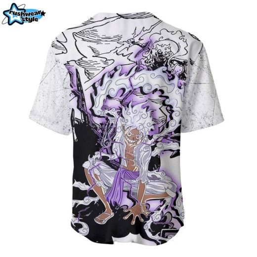 Kaminari Luffy Strawhat Gear Five Baseball Jersey One Piece Baseball Jersey Anime Baseball Jersey