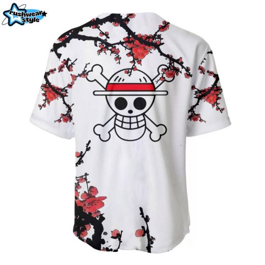 Luffy Pirate King Baseball Jersey One Piece Baseball Jersey Anime Baseball Jersey