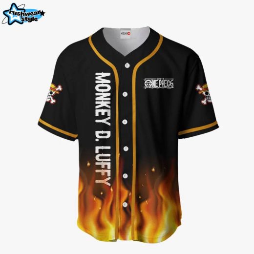 Monkey D Luffy Anime One Piece Otaku Cosplay Shirt Anime Baseball Jersey