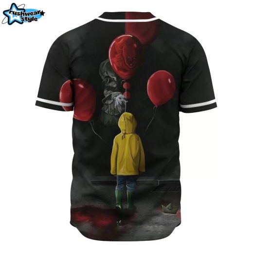 Pennywise Baseball Jersey, IT Baseball Jersey, Halloween Baseball Jersey