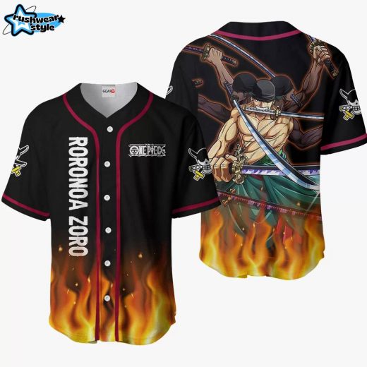 Roronoa Zoro Ashura Anime One Piece Otaku Cosplay Shirt Anime Baseball Jersey