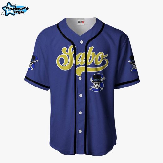 Sabo Symbol Anime One Piece Otaku Cosplay Shirt Anime Baseball Jersey Merch Clothes