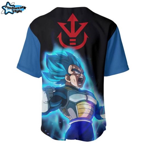 Vegeta Blue Baseball Jersey Dragon Ball Z Baseball Jersey Anime Baseball Jersey