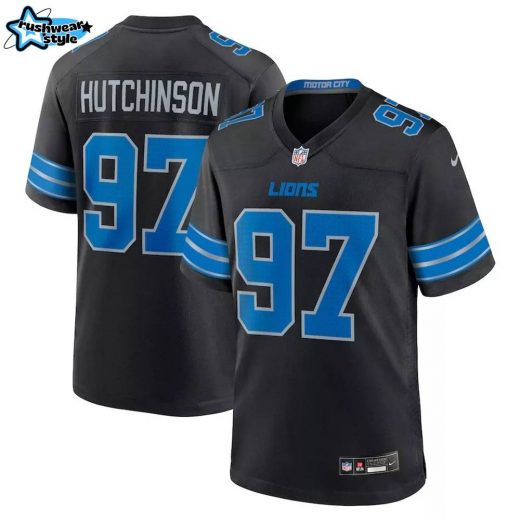 Detroit Lions Aidan Hutchinson #97 Nike Black Alternate Official NFL Game Jersey