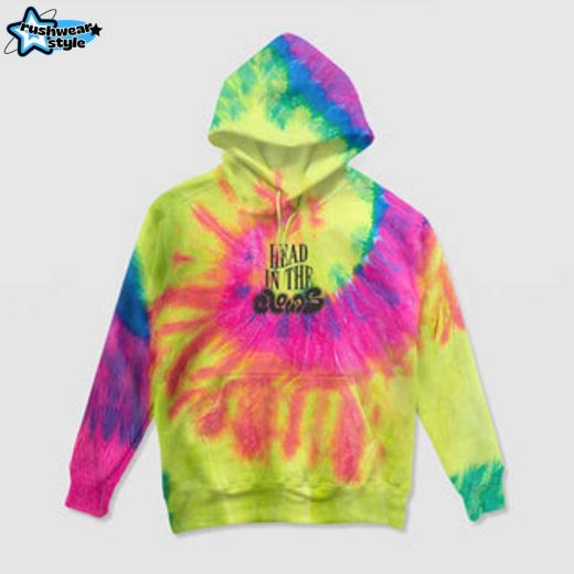 Head In The Clouds Tie-Dye Hoodie – Dreamer Tie-Dye Inspirational Hoodie