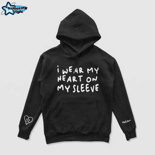 Heart On My Sleeve Hoodie (Broken Heart) – Broken Heart Emotional Expression Hoodie