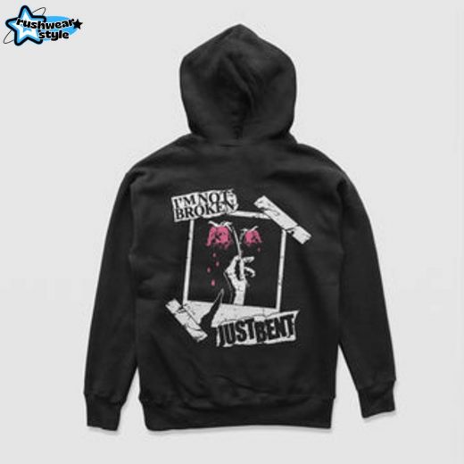 Not Broken Just Bent Hoodie – Emotional Resilience Motivational Hoodie