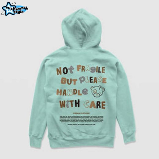 Not Fragile But Please Handle With Care Hoodie (Mint) – Mint Green Emotional Wellness Hoodie