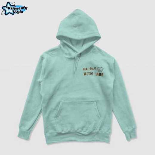 Not Fragile But Please Handle With Care Hoodie (Mint) – Mint Green Emotional Wellness Hoodie