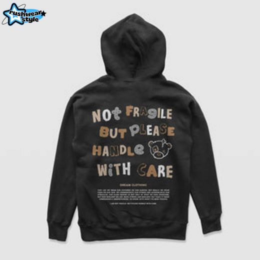 Not Fragile But Please Handle With Care Hoodie – Strong but Sensitive Motivational Hoodie