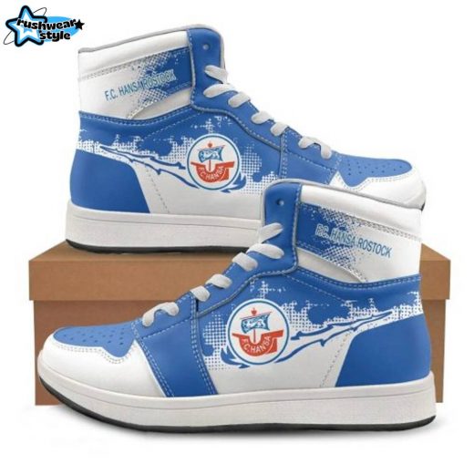 FC Hansa Rostock AJ1 High Sneakers – Neuer Stil | Unique Soccer-Themed Shoes