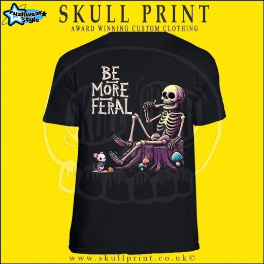 Men’s Skelly Feral T-Shirt – Black Graphic Tee