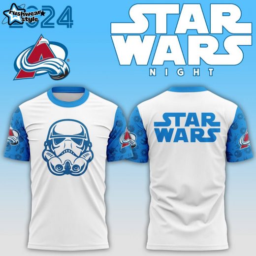 2024 Colorado Avalanche x Star Wars Night T-Shirt – Blue Edition | NHL Star Wars Special Edition