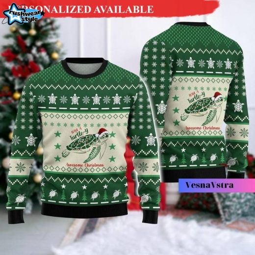 Have A Turtle-Y Awesome Christmas Ugly Sweater – Fun Holiday Jumper for Animal Lovers