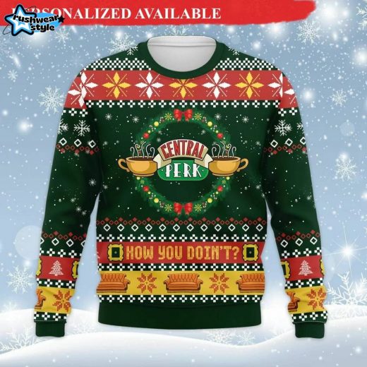 Movies TV Show Christmas Ugly Sweater – Central Perk Xmas Jumper for Friends Lovers