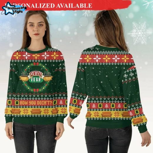 Movies TV Show Christmas Ugly Sweater – Central Perk Xmas Jumper for Friends Lovers