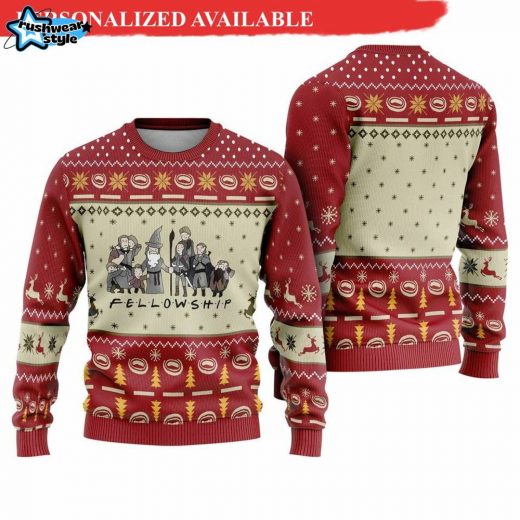 The Lord of the Rings Ugly Christmas Sweater – Epic LOTR Holiday Jumper for Fans