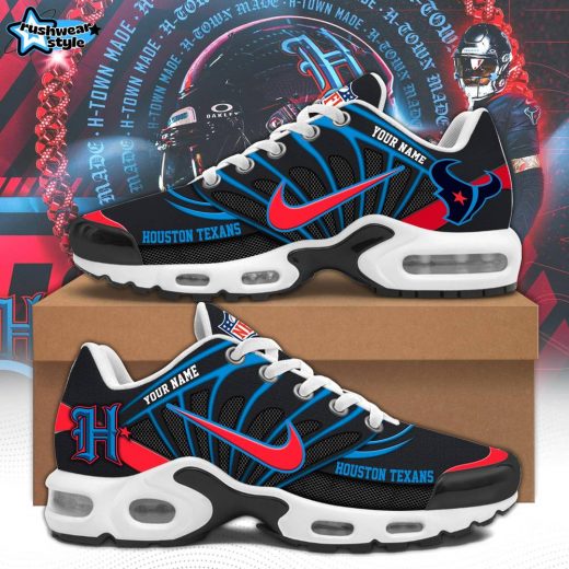 Limited Edition Texans Fusion Air Max Plus Shoes – Custom Sports Sneakers