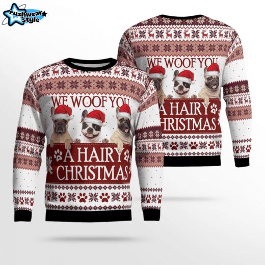 French Bulldog Christmas AOP Ugly Sweater – Cute Dog Lovers Xmas Sweater