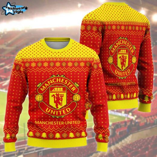 Manchester United S2 Ugly Christmas Sweater S151003 – Unisex Wool Football Sweater 2024