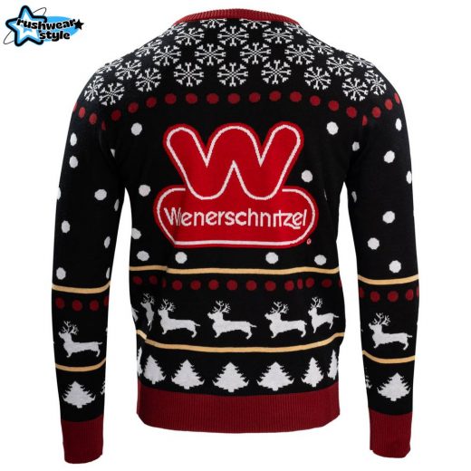 Wienerschnitzel Ugly Christmas Sweater – Fun Food Lovers Holiday Sweater