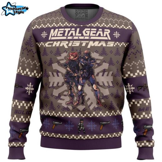 Christmas Metal Gear Solid Ugly Christmas Sweater – Video Game Holiday Sweater