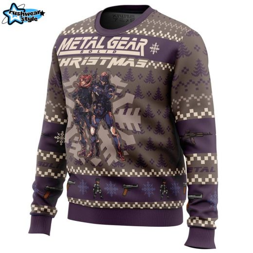 Christmas Metal Gear Solid Ugly Christmas Sweater – Video Game Holiday Sweater