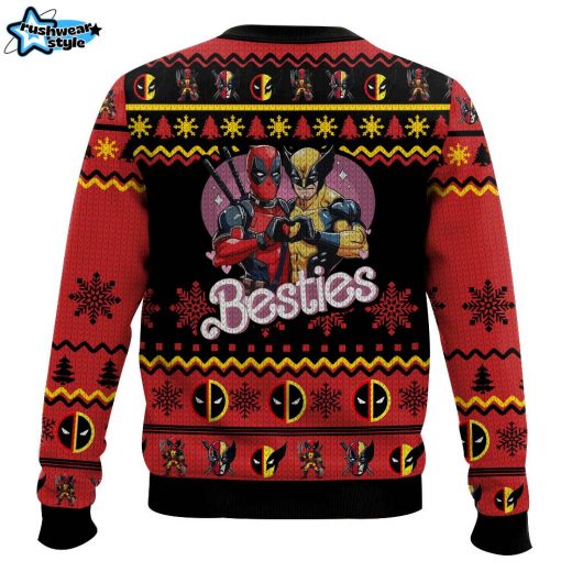 F.R.I.E.N.D.S Deadpool Wolverine Ugly Sweater – Marvel Comics Crossover Holiday Sweater