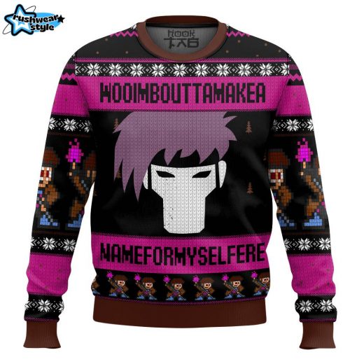 Gambit Make a Name for Myself Ugly Sweater – Marvel Comics X-Men Holiday Sweater