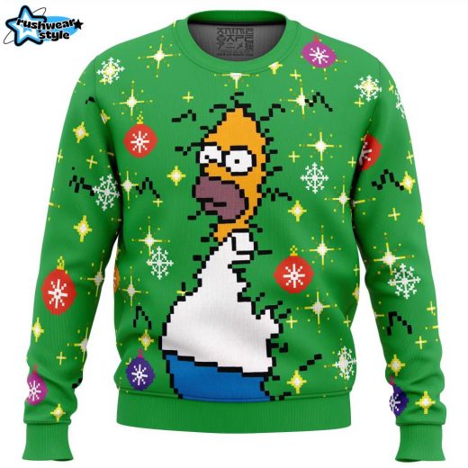 Homer Bush Meme The Simpsons Ugly Christmas Sweater – Viral Meme Holiday Sweater