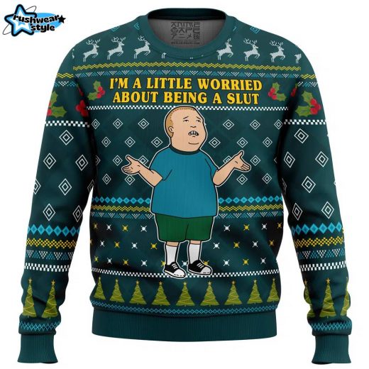 I’m a Little Worried King Of The Hill Ugly Christmas Sweater – Animated Sitcom Holiday Sweater