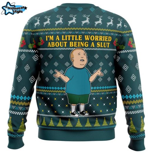 I’m a Little Worried King Of The Hill Ugly Christmas Sweater – Animated Sitcom Holiday Sweater